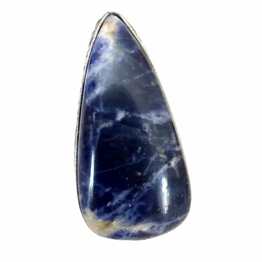 Sodalite Teardrop Statement Ring